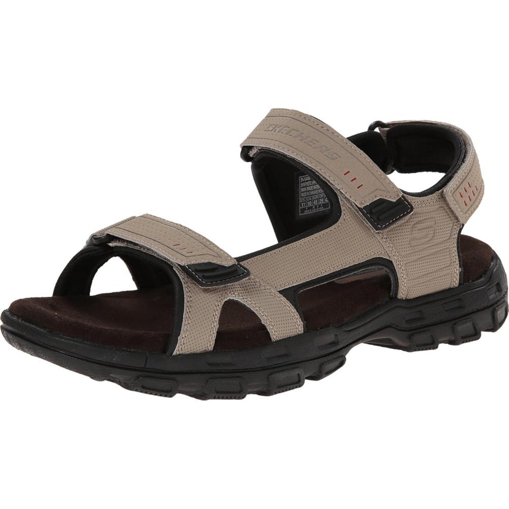 imageSkechers Mens Louden Open Toe Strap SandalsTaupe