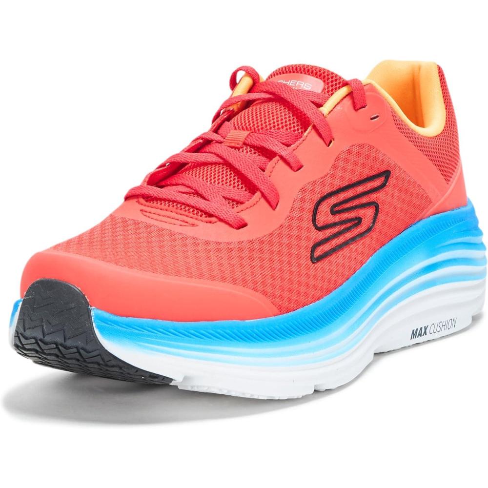 imageSkechers Mens Max Cushioning Endeavour SneakerOrangeBlue