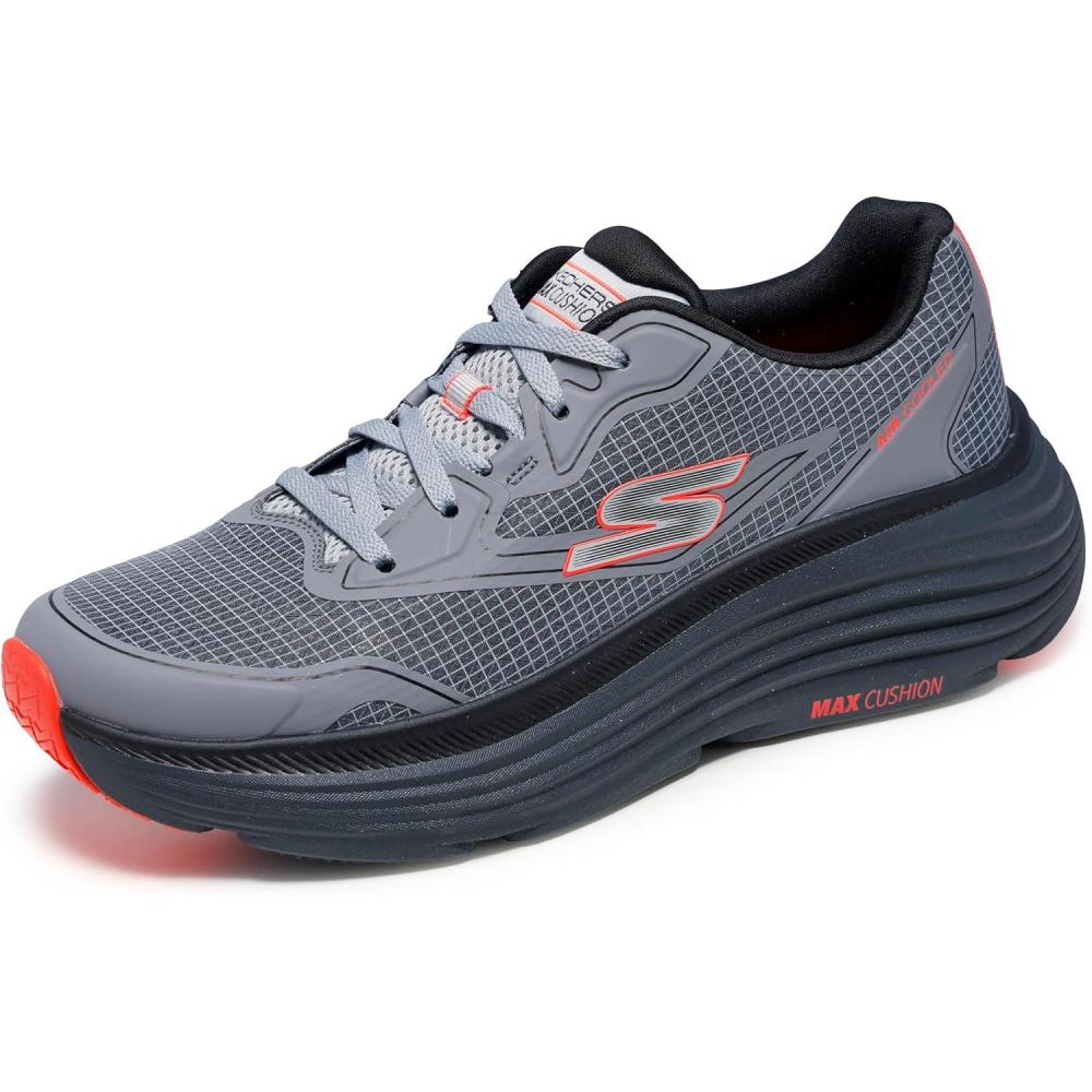 imageSkechers Mens Max Cushioning EndeavourSpace Angle SneakerCharcoal