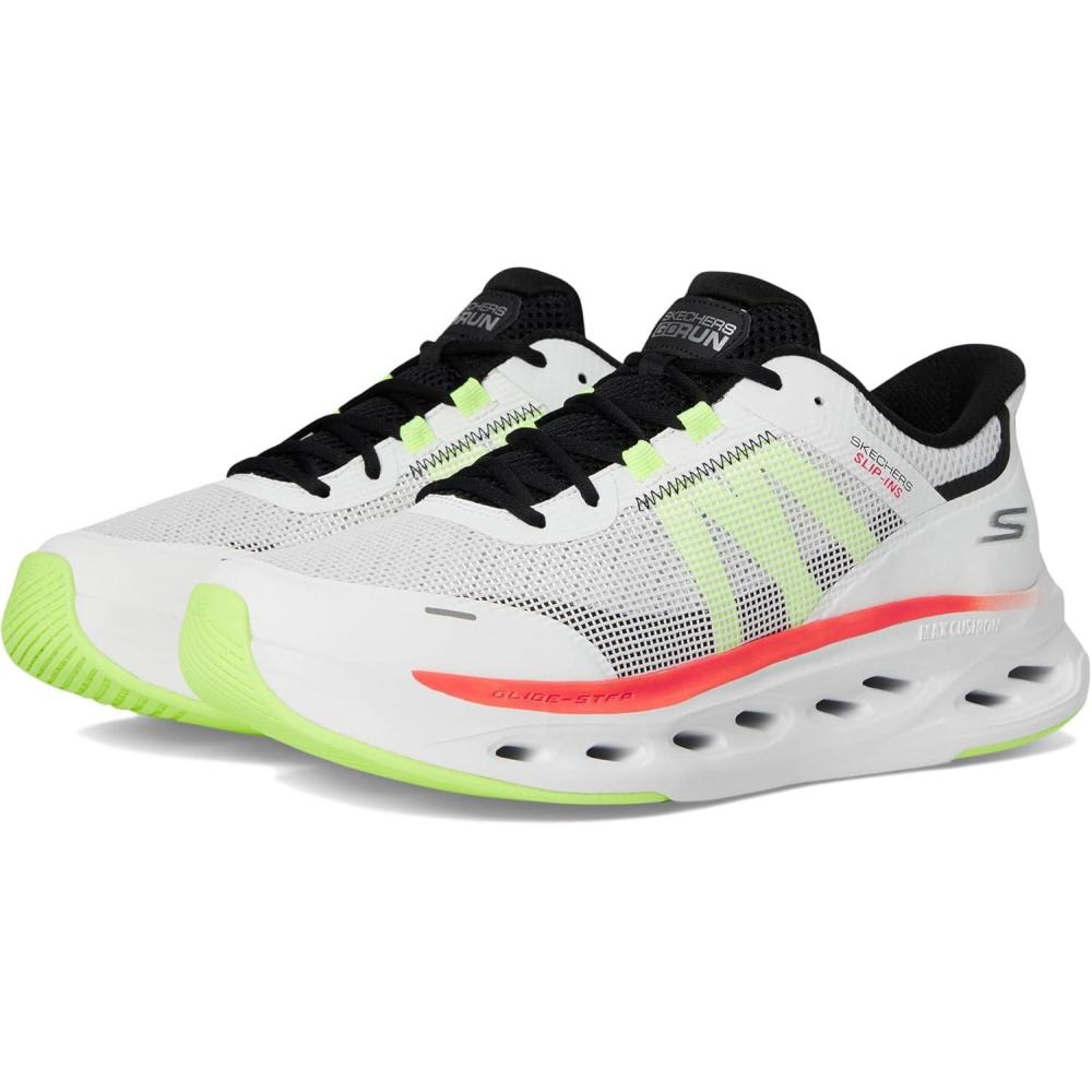 imageSkechers Mens Max Cushioning Glide Step Aberdeen Hands Free Slipins SneakerWhiteMulti