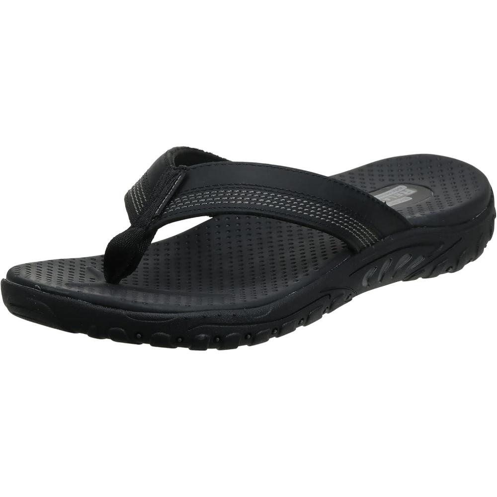imageSkechers Mens Relaxed FitReggaeCobano SandalsBlack Leather
