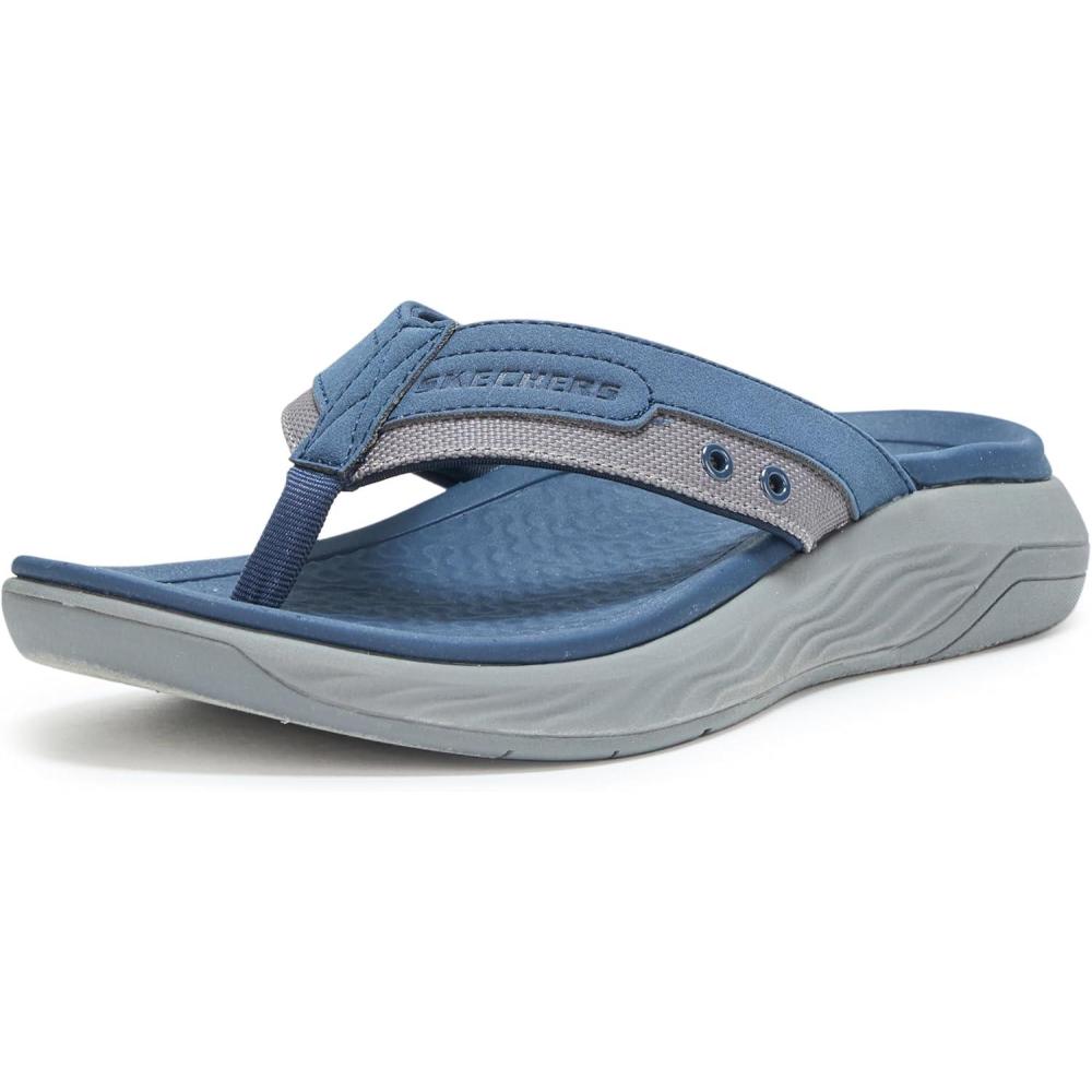imageSkechers Mens SilvaFalco Thong SandalNvy