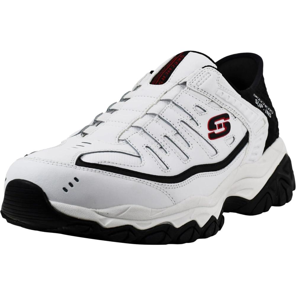imageSkechers Mens Slipins After Burn  Grill Captain SneakerWhiteBlackRed