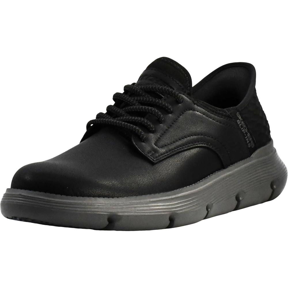 imageSkechers Mens Slipins GarzaGervin Casual Slipon Shoes MoccasinBlackCharcoal