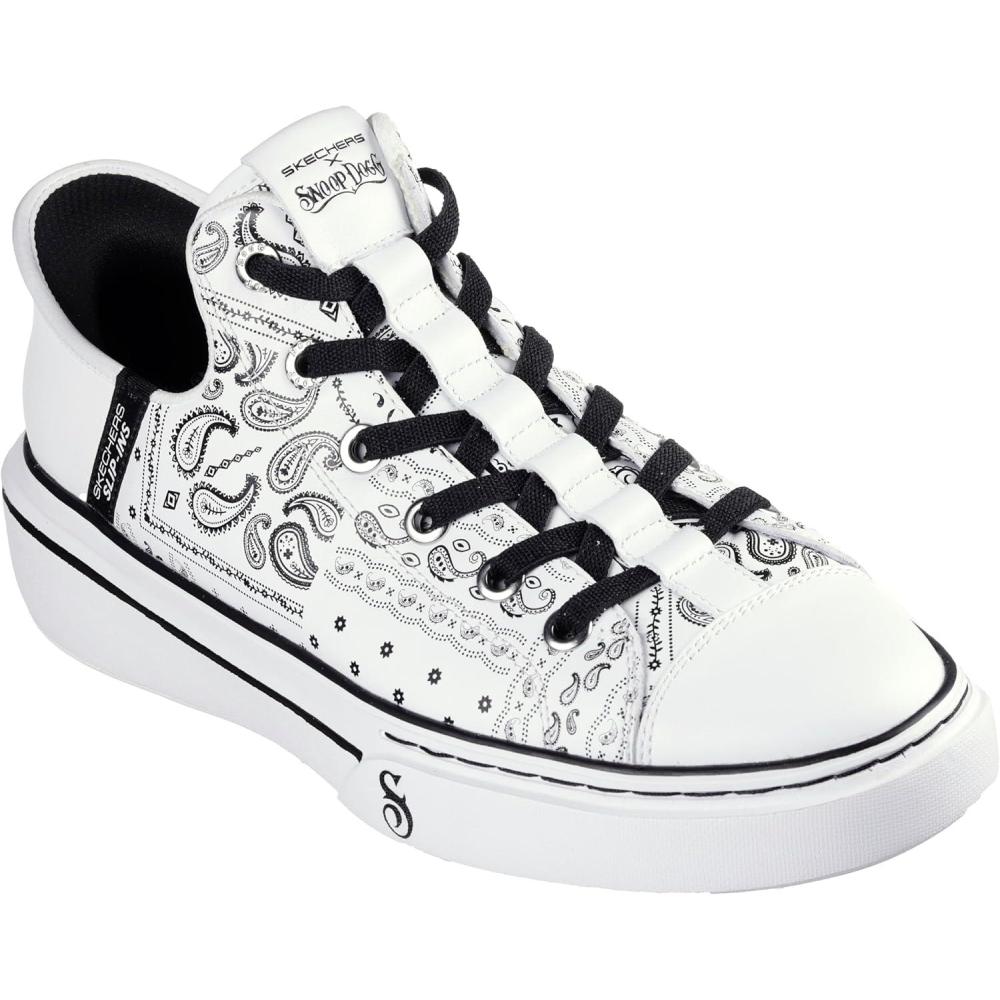 imageSkechers Mens Snoop Dogg Snoop ONEDouble G Hands Free SlipIns SneakerWhiteBlack