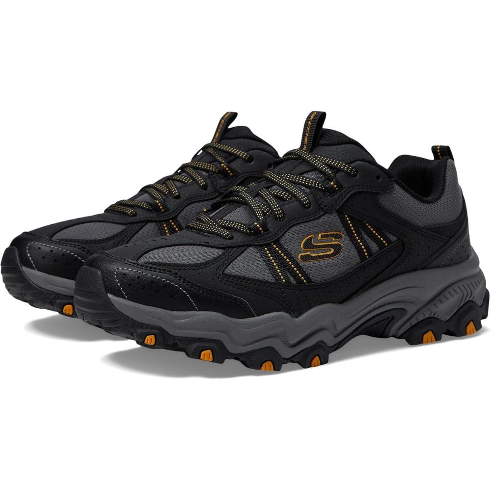 imageSkechers Mens Stamina at Upper Stitch SneakerBlackCharcoal