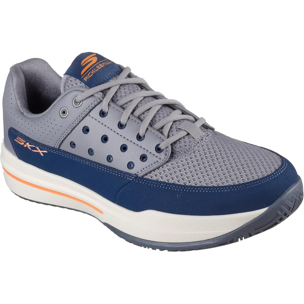 imageSkechers Mens Viper Court Luxe SneakerCharcoalNavy