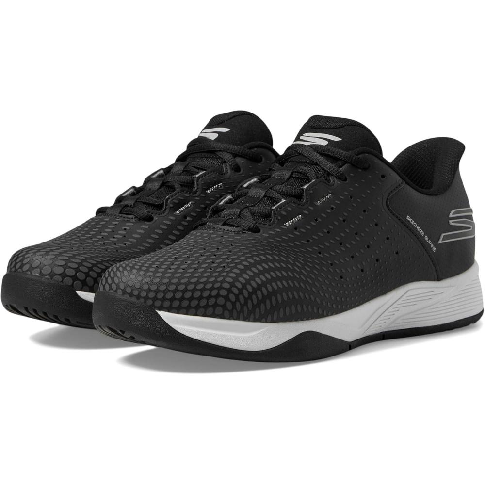 imageSkechers Mens Viper Court Reload Hands Free Slipins SneakerBlackWhite