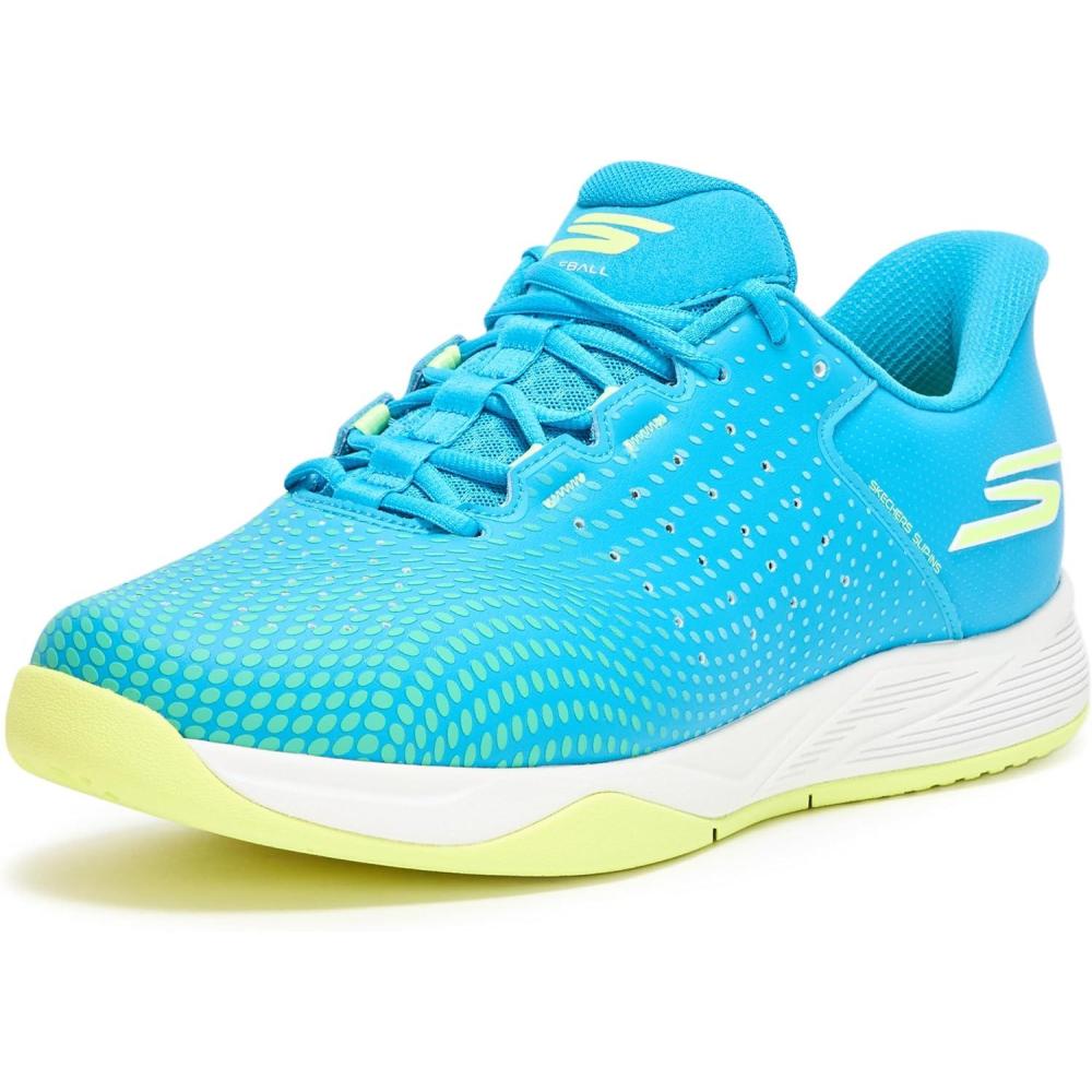 imageSkechers Mens Viper Court Reload Hands Free Slipins SneakerBlueLime