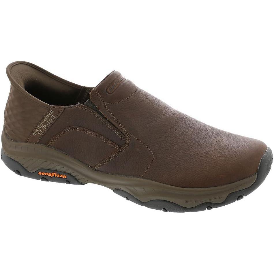 imageSkechers USA Mens CrasterLanigan 204847 Twin Gore Round Toe Leather SlipInsRedBrown