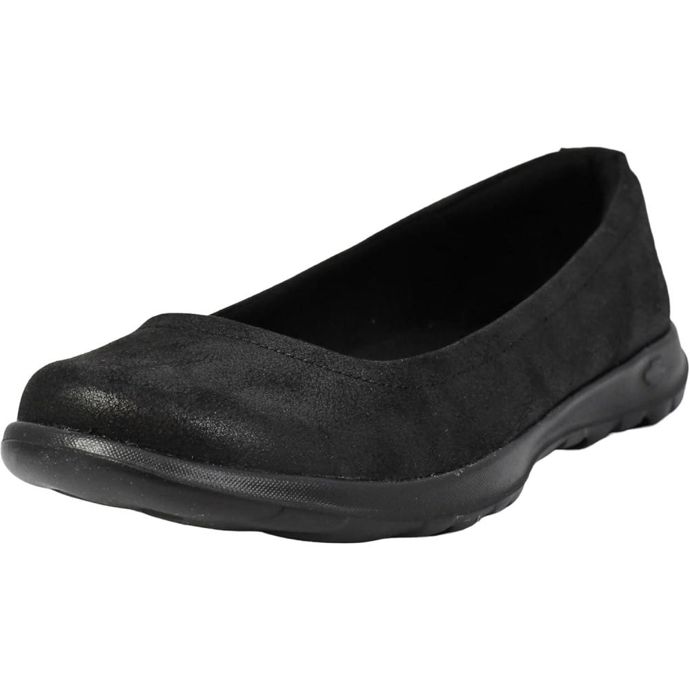imageSkechers UnisexAdult Go Walk Lite15395 Ballet FlatBlackBlack