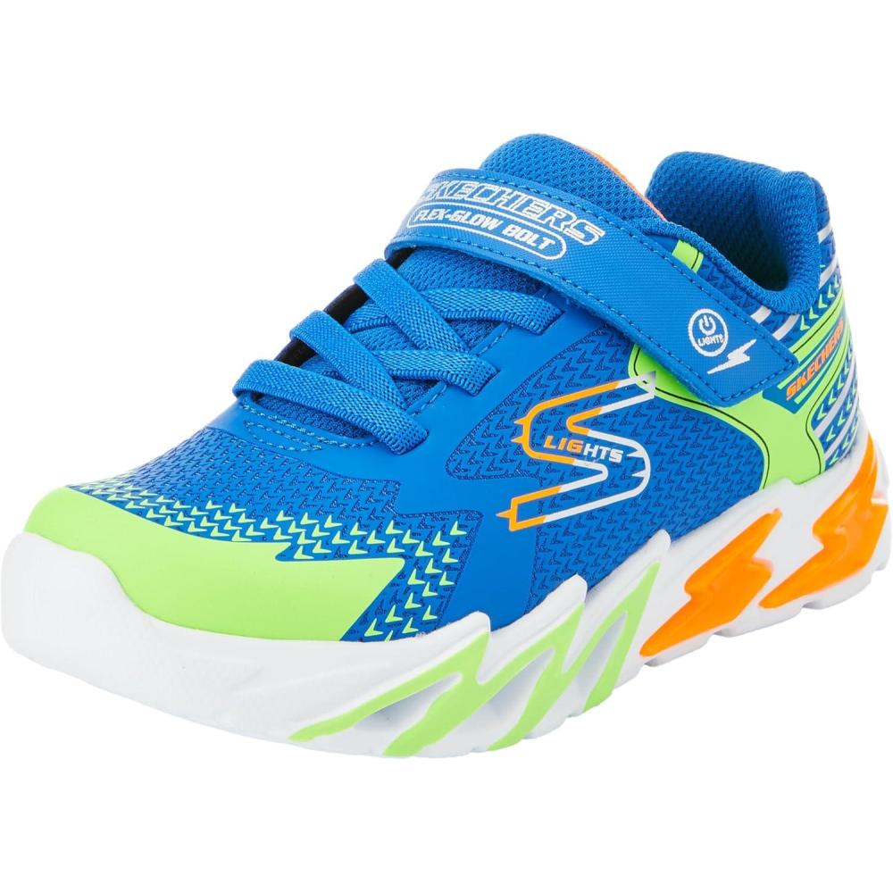 imageSkechers UnisexChild FlexGlow Bolt SneakerRoyalMulti