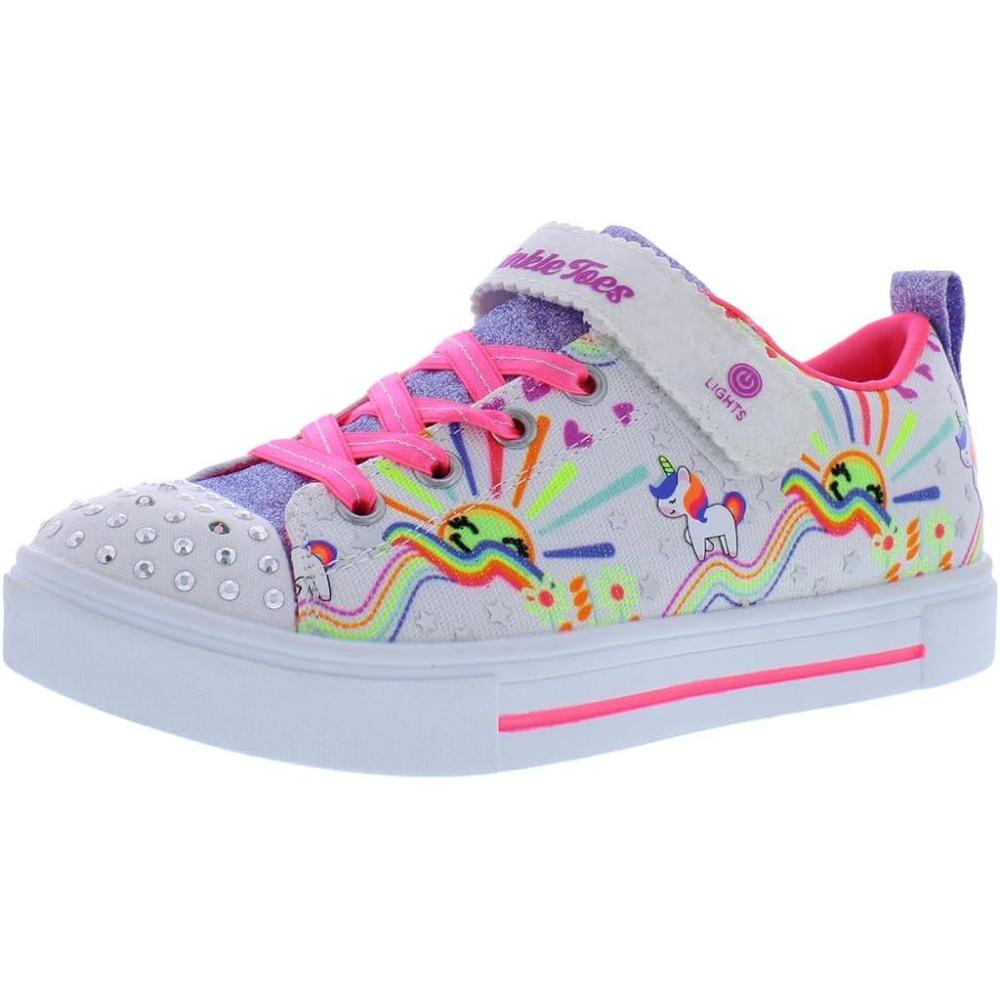 imageSkechers UnisexChild Twinkle Toes Sparkle LiteUnicorn Craze SneakerWhiteMulticolored