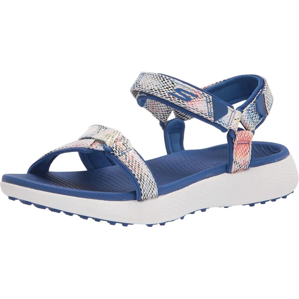imageSkechers Womens 600 Spikeless Golf SandalBlueMulti Snake Print