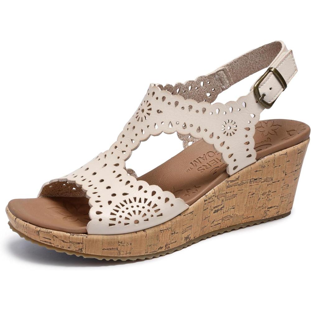 imageSkechers Womens BeverleeEasy to Adore Wedge SandalOffwhite