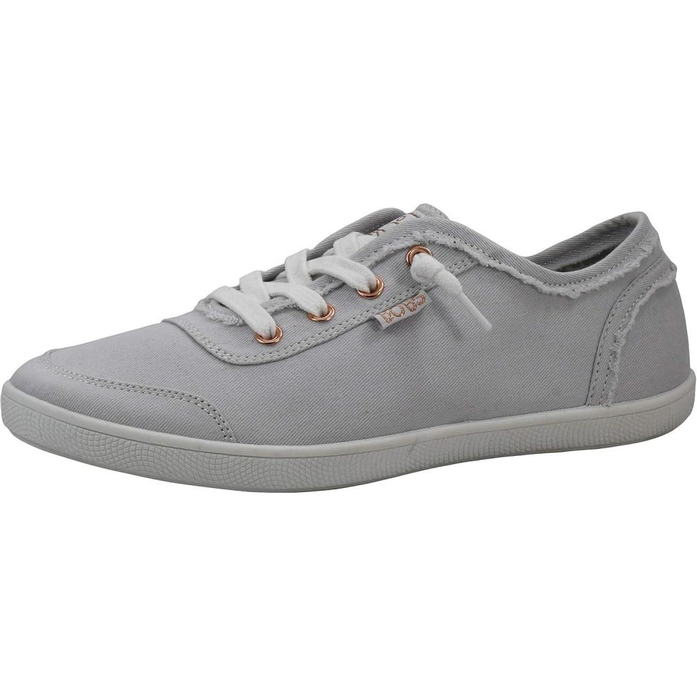 imageSkechers Womens Bobs B Cute Sneaker  Memory Foam Flexible Outsole Lightweight Vegan ShoesLight Grey