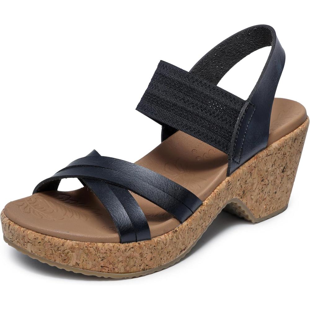 imageSkechers Womens Brystol  Night Skies Heeled SandalsBlack