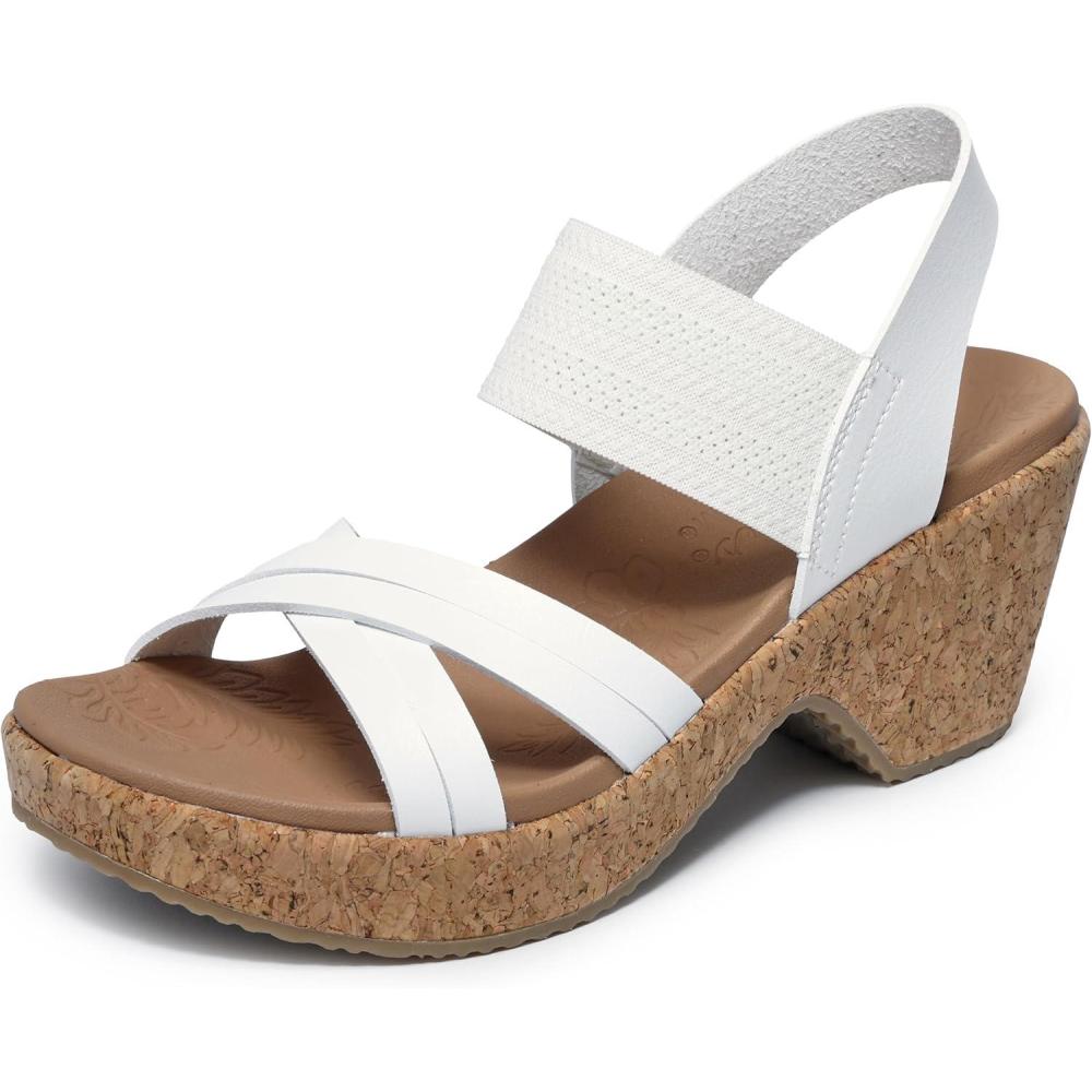 imageSkechers Womens Brystol  Night Skies Heeled SandalsWhite