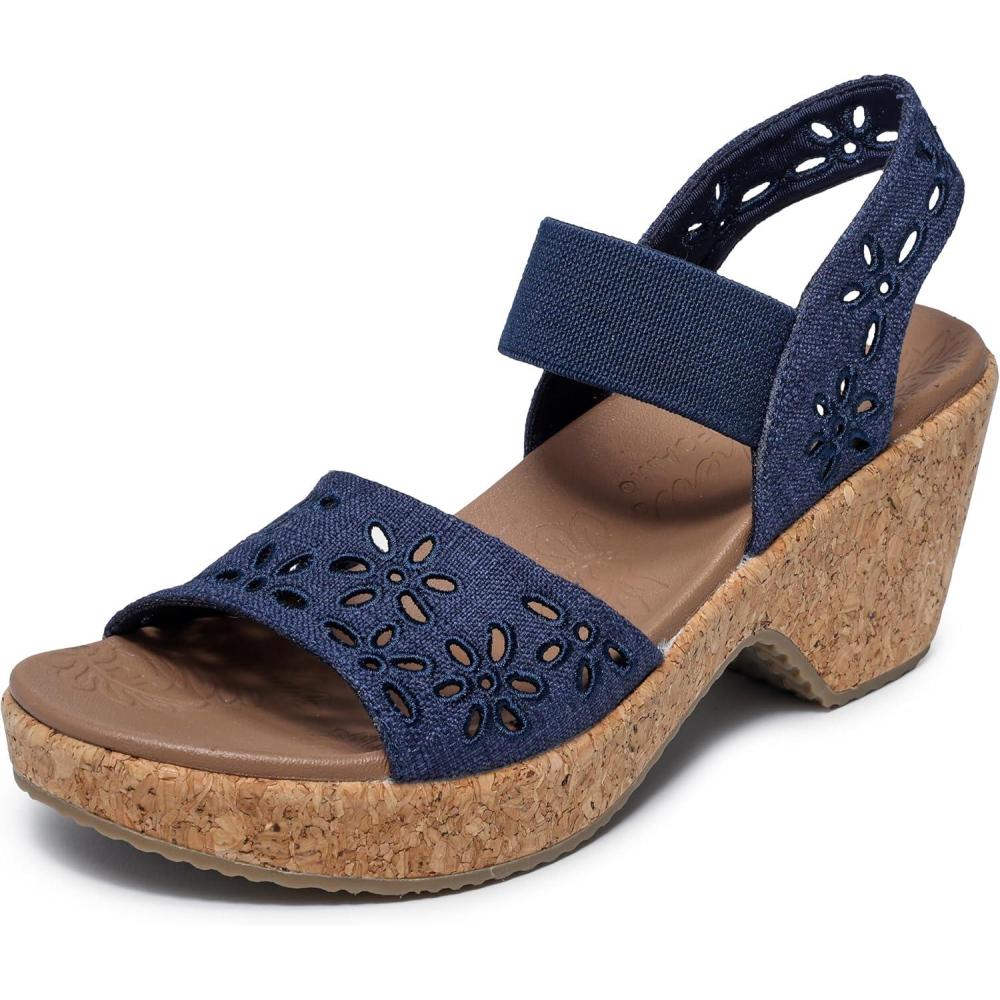 imageSkechers Womens BrystolBeach Bliss Wedge SandalNavy