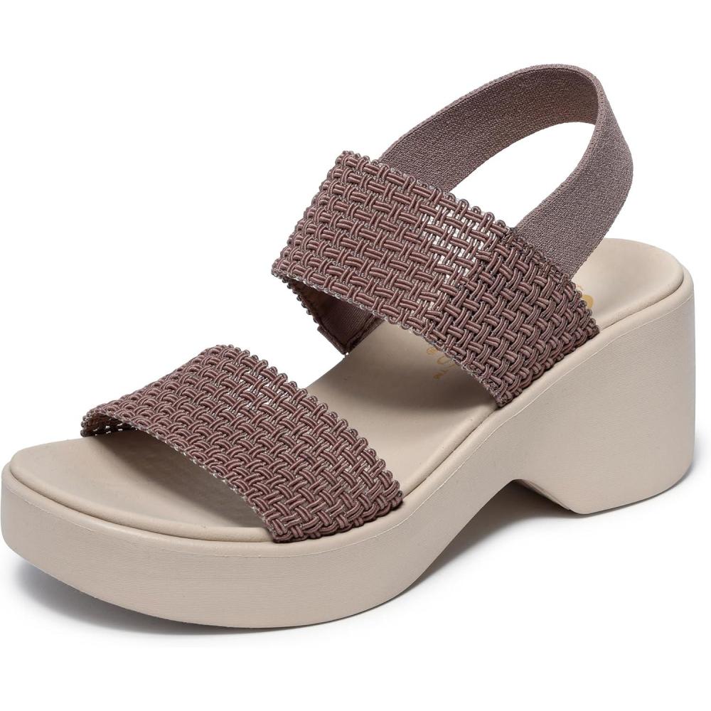imageSkechers Womens Cali Day Wedge SandalBrown