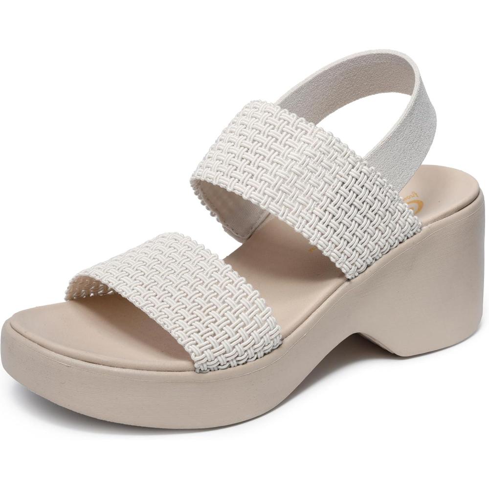 imageSkechers Womens Cali Day Wedge SandalOffwhite