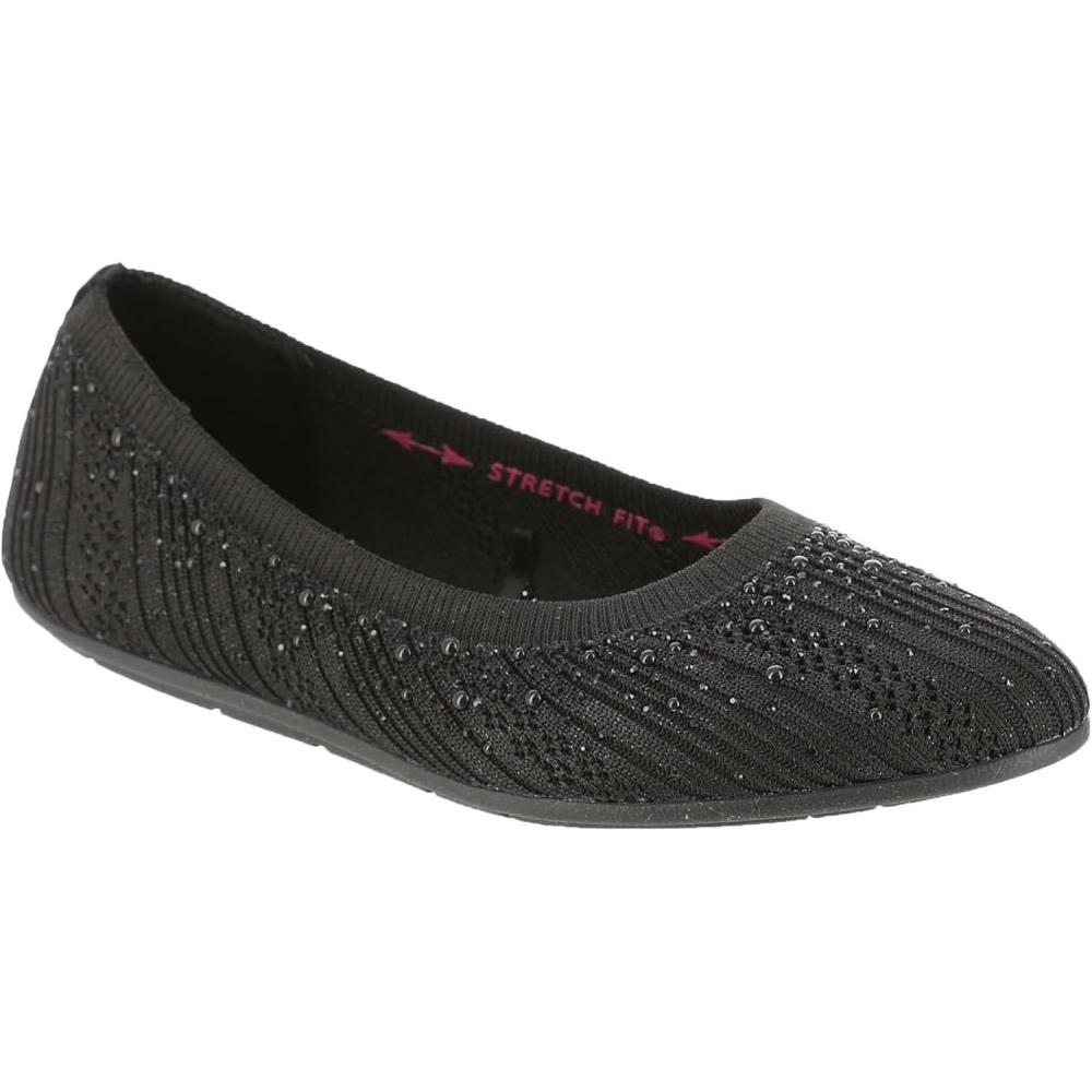 imageSkechers Womens Cleo 20 Glitzy Daze FlatsBlackBlack