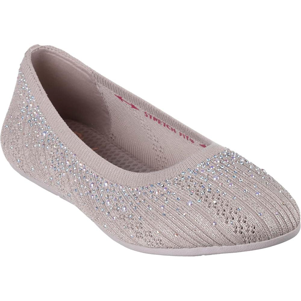 imageSkechers Womens Cleo 20 Glitzy Daze FlatsTaupe
