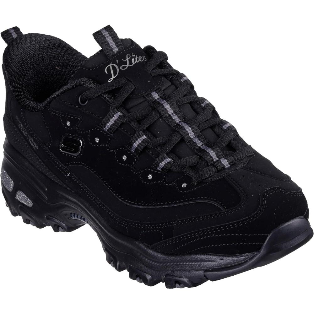 imageSkechers Womens DLites Remix Hands Free Slipins SneakerBlackBlack