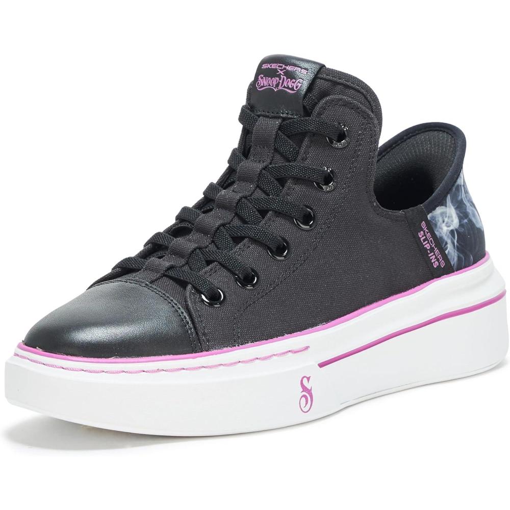 imageSkechers Womens Dogg Snoop Oneboss Life Canvas Hands Free Slipins SneakerBlackPurple