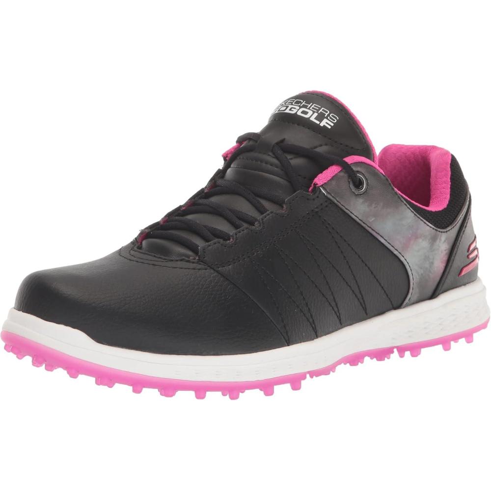imageSkechers Womens Go Pivot Spikeless Golf Shoe SneakerBlackPink Splash Print