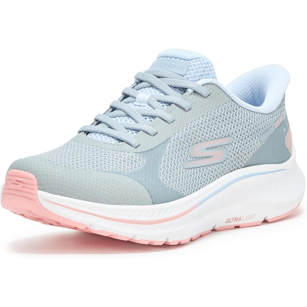imageSkechers Womens Go Run Consistent 20 Captiva Hands Free Slipins SneakerGrayLight Blue