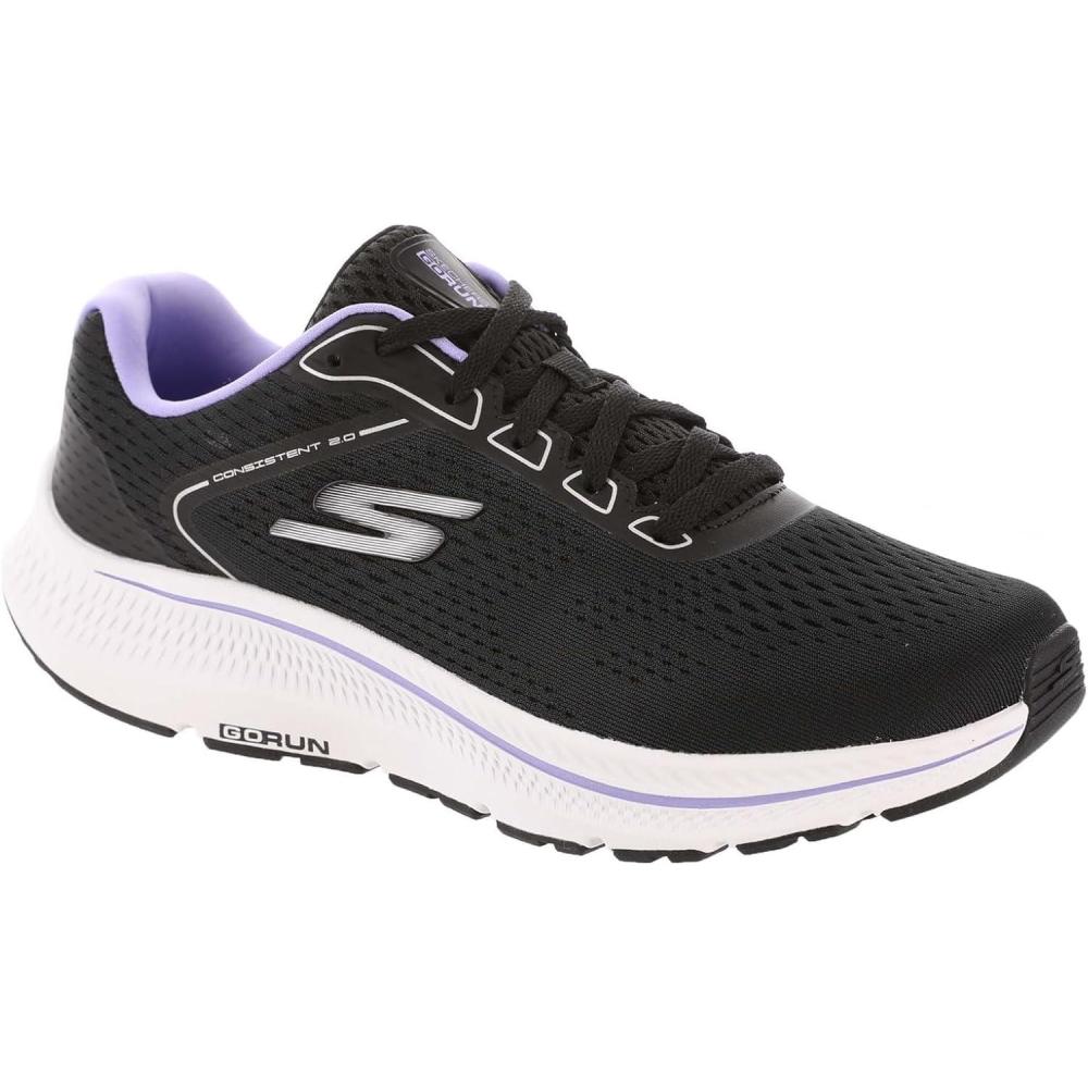 imageSkechers Womens Go Run Consistent 20 Mile SneakerBlackLavender