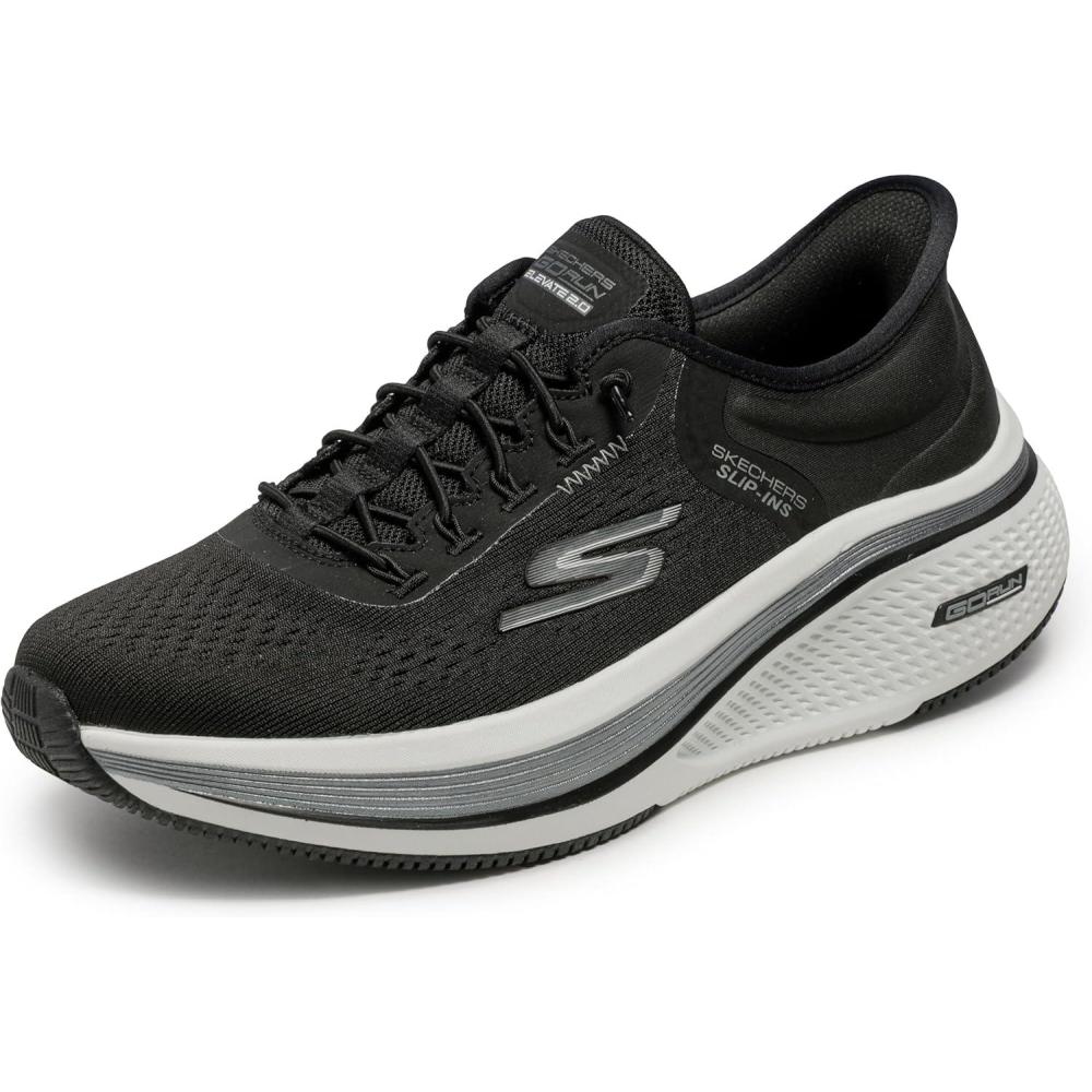 imageSkechers Womens Go Run Elevate 20 Banyan Hands Free Slipins SneakerBlackWhite