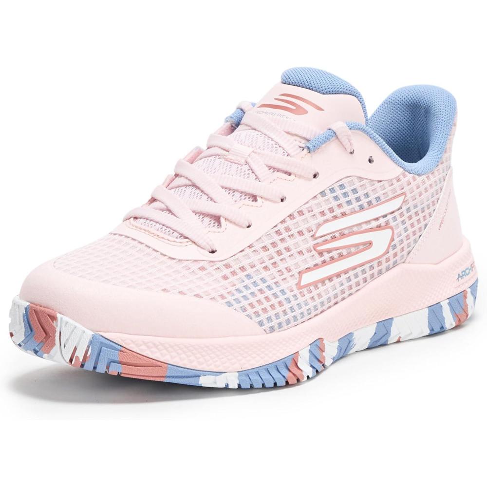 imageSkechers Womens Go Train Arch Fit Viper Court ProPickleball SneakerLight Pink