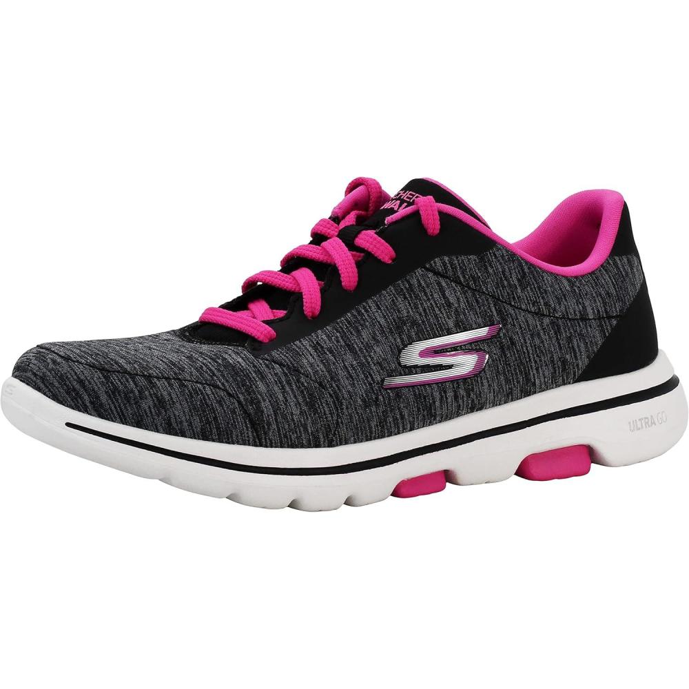imageSkechers Womens Go Walk 5 TrueBlack Hot Pink