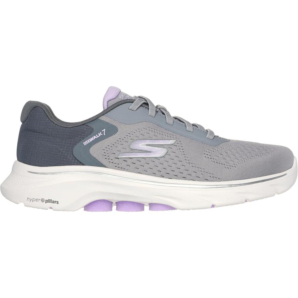 imageSkechers Womens Go Walk 7  Cosmic Waves Athletic Walking SneakerGrayLavender
