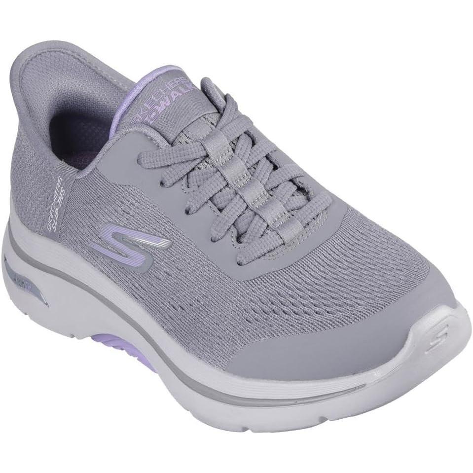 imageSkechers Womens Go Walk Arch Fit 20 Valencia Hands Free Slipins SneakerGrayLavender