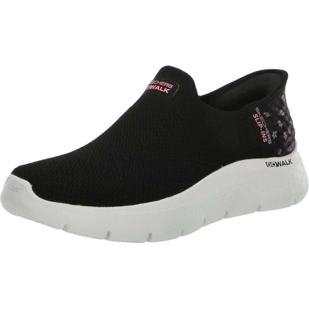 imageSkechers Womens Go Walk Flex Sunset Rose Hands Free Slipins SneakerBlackPink