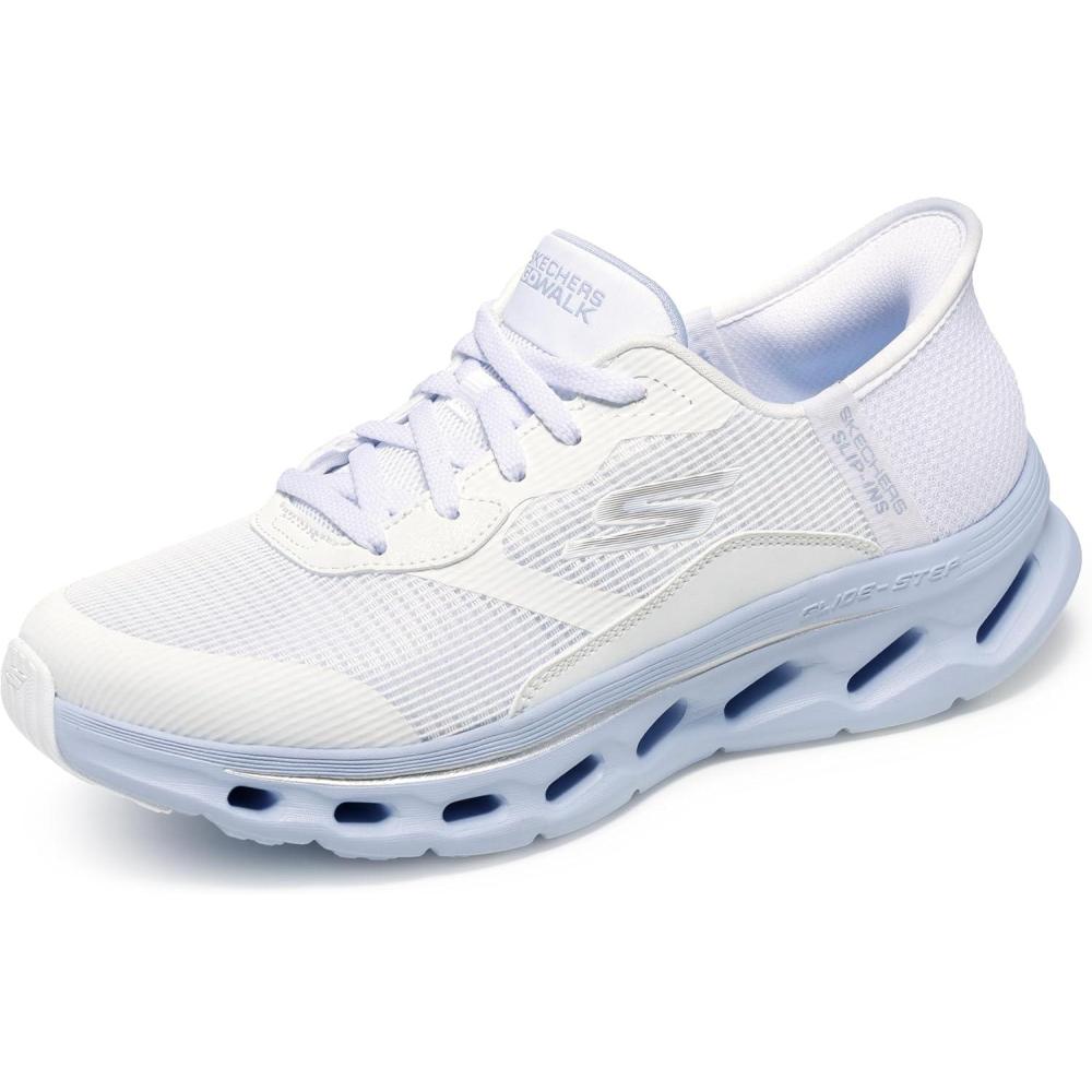 imageSkechers Womens Go Walk Glide Step 20 Belah Hands Free Slipins SneakerWhiteLavender