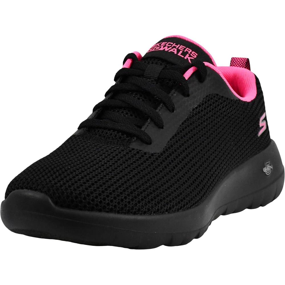 imageSkechers Womens Go Walk Joy Upturn SneakerBlackHot Pink