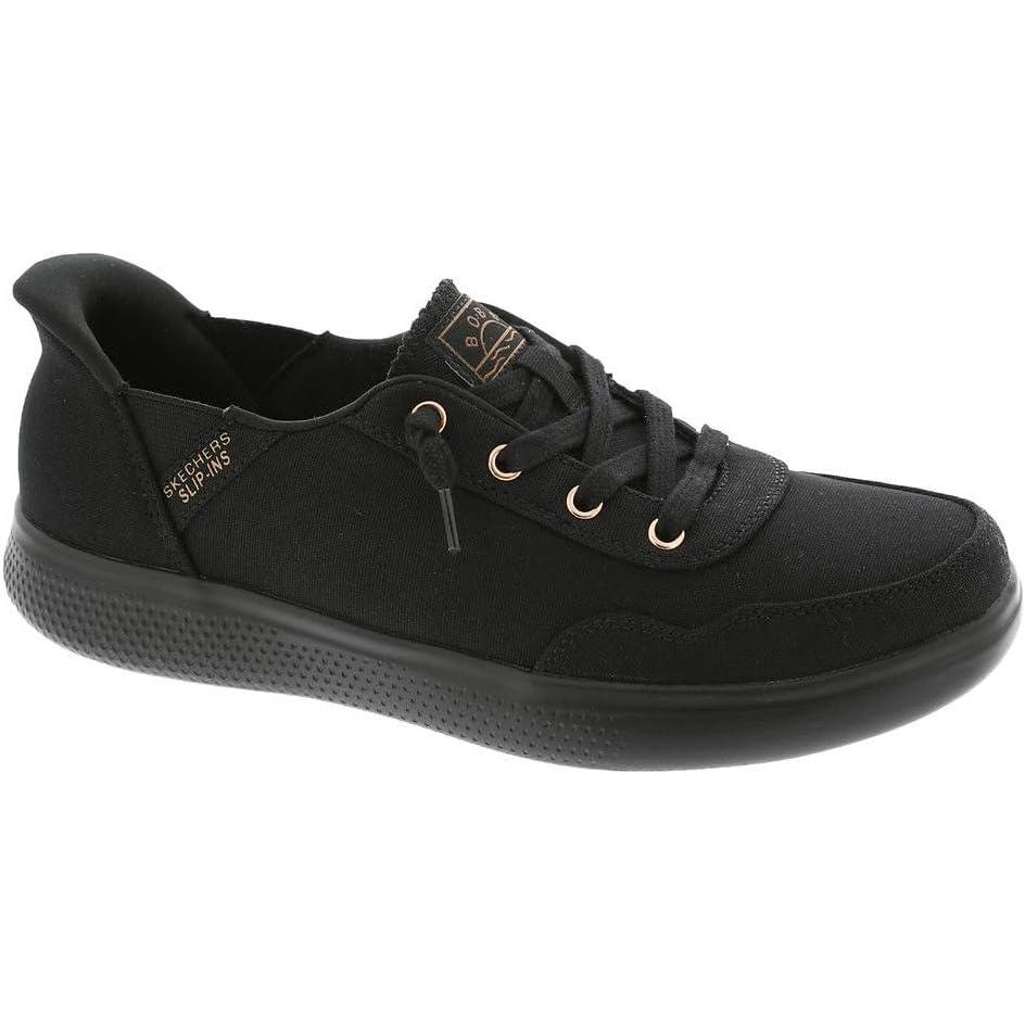 imageSkechers Womens Hands Free SlipIns Skip Cute  B Cute Sweet SneakerBlackBlack