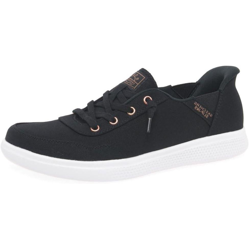 imageSkechers Womens Hands Free SlipIns Skip Cute  B Cute Sweet SneakerBlackWhite