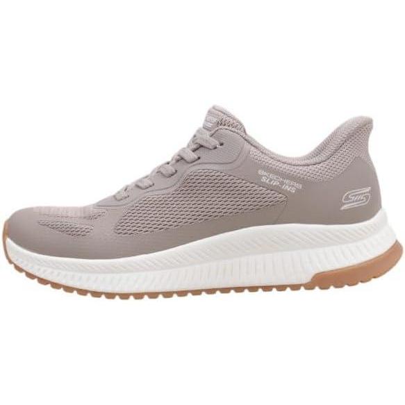 imageSkechers Womens Hands Free Slipins Bobs Squad 4Staple Look SneakerTaupe