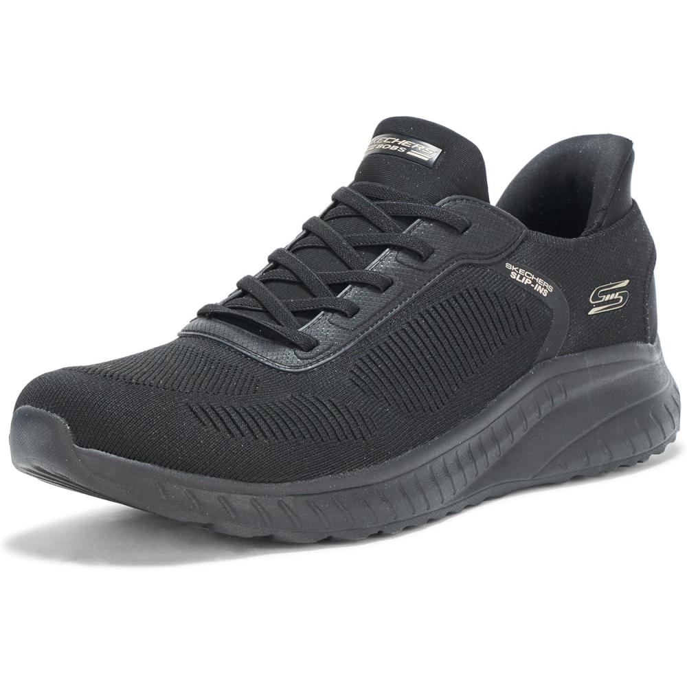 imageSkechers Womens Hands Free Slipins Bobs Squad ChaosCurrent Muse SneakerBlackBlack