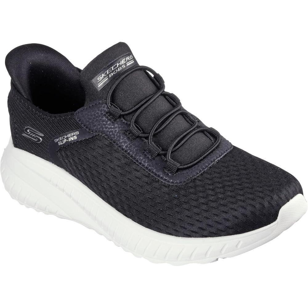 imageSkechers Womens Hands Free Slipins Bobs Squad Chaosin Color SneakerBlk White
