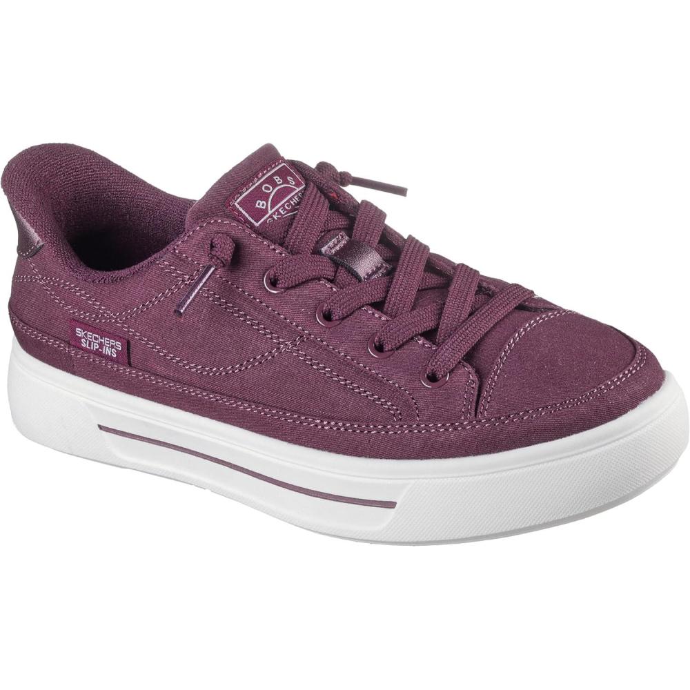 imageSkechers Womens Hands Free Slipins BobsSocial SneakerBurgandy