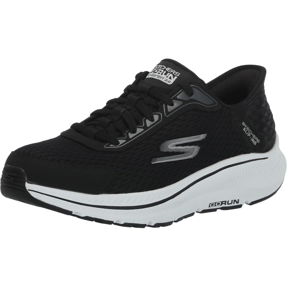 imageSkechers Womens Hands Free Slipins Go Run Consistent 20 Endure SneakerBlackSilver