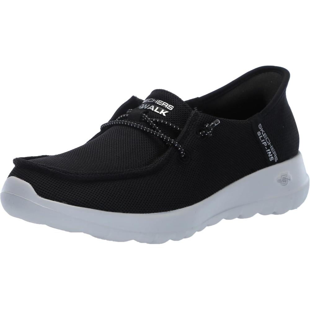 imageSkechers Womens Hands Free Slipins Go Walk Joy Moc Toe Casual Shoe SneakerBlackWhite