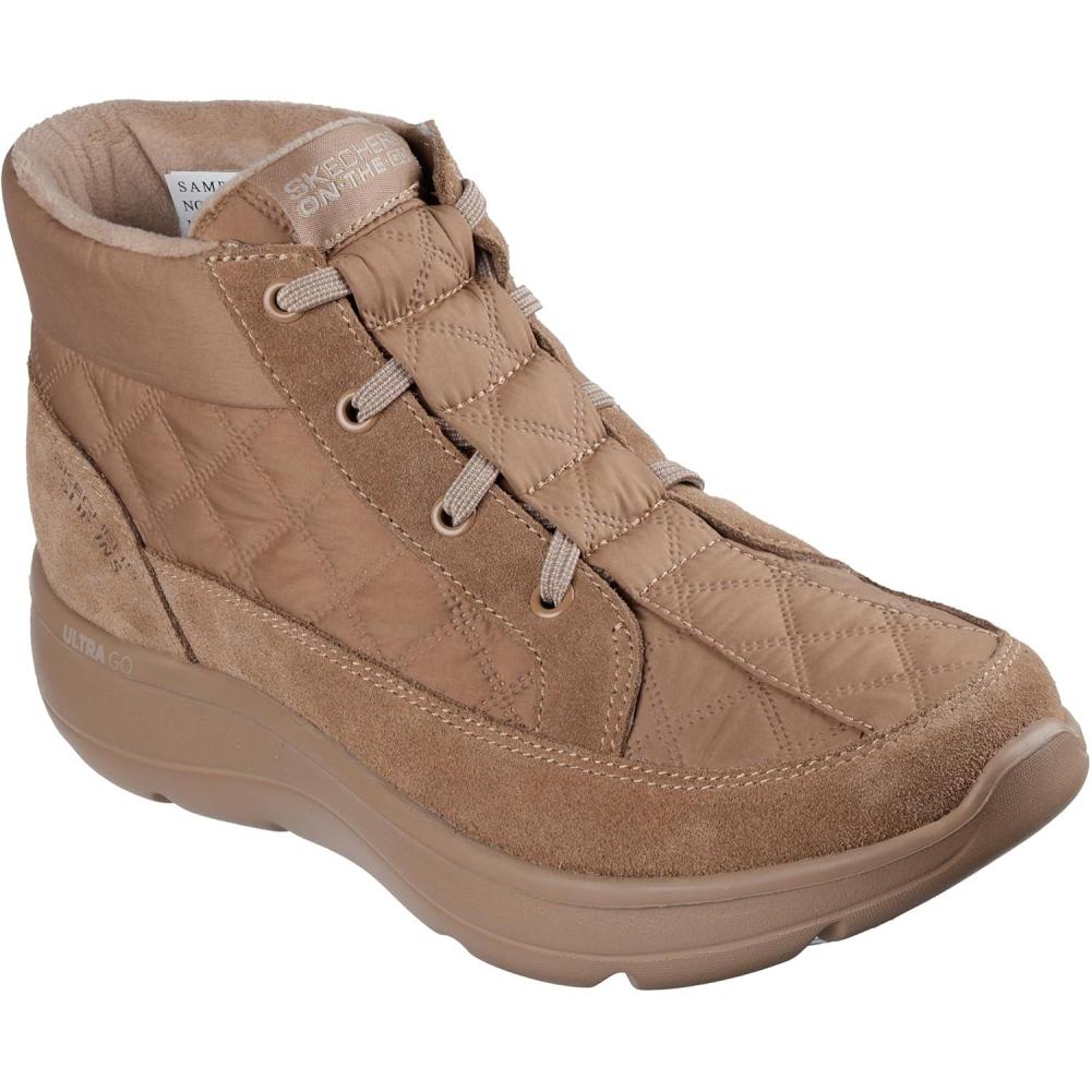 imageSkechers Womens Hands Free Slipins OnThego Encore Quilted Nylon Chugga Ankle BootChestnut