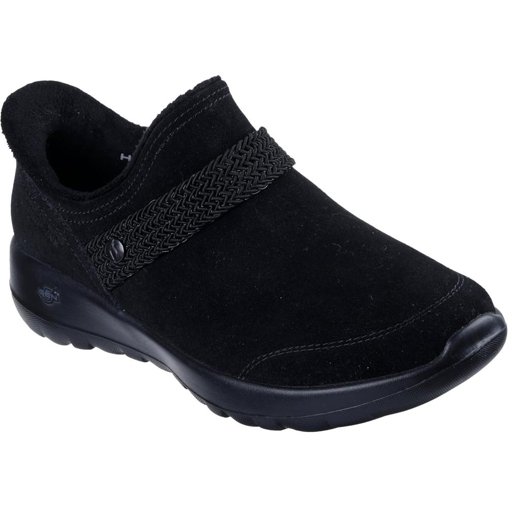 imageSkechers Womens Hands Free Slipins OnThego Joy Shootie WWebbing Belt Ankle BootBlackBlack